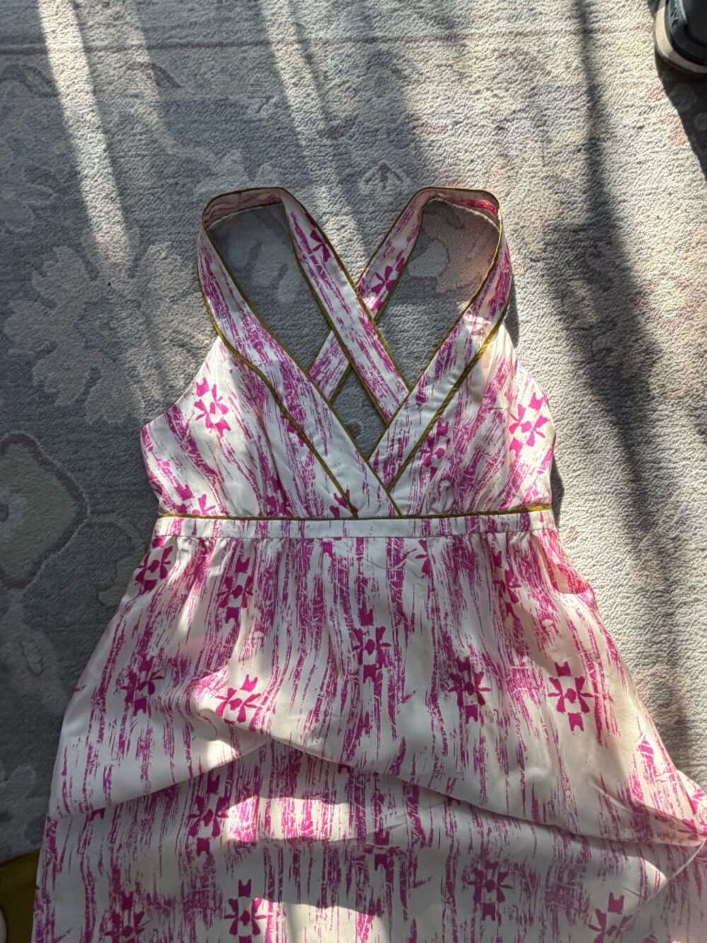 LOFT Maxi Silk Cross Strap Dress - NWT